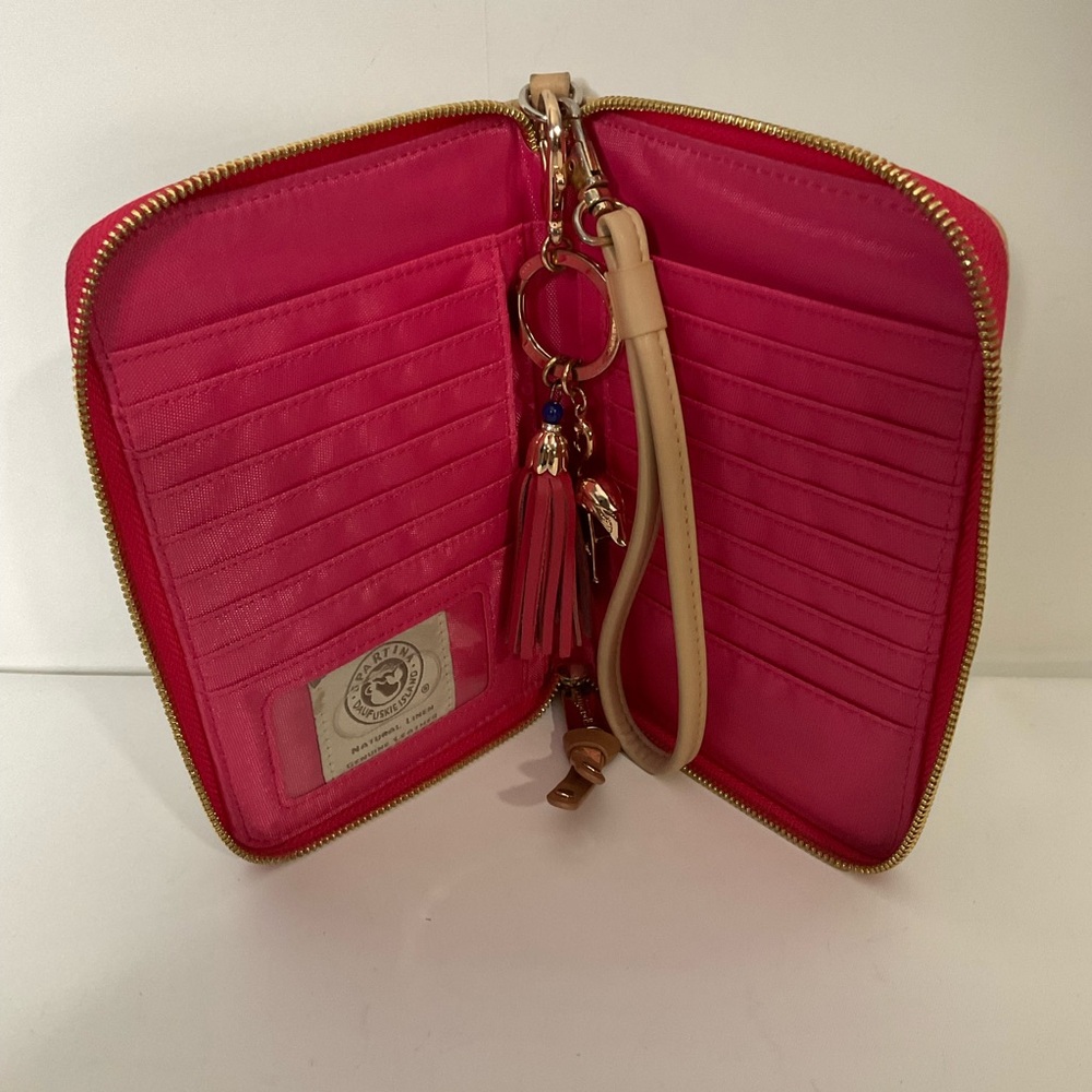 Spartina 449 Salt Meadow Multi Phone Crossbody bag; textured linen, faux leather